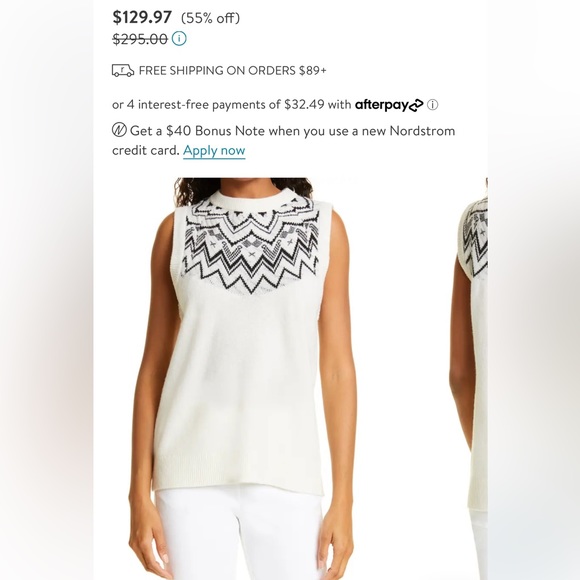 ATM Anthony Thomas Melillo Fair Isle Wool Sweater Vest - Picture 6 of 9